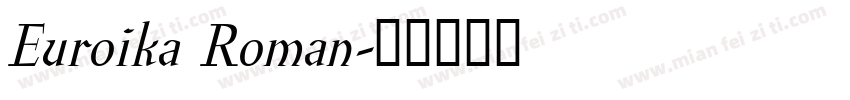 Euroika Roman字体转换
